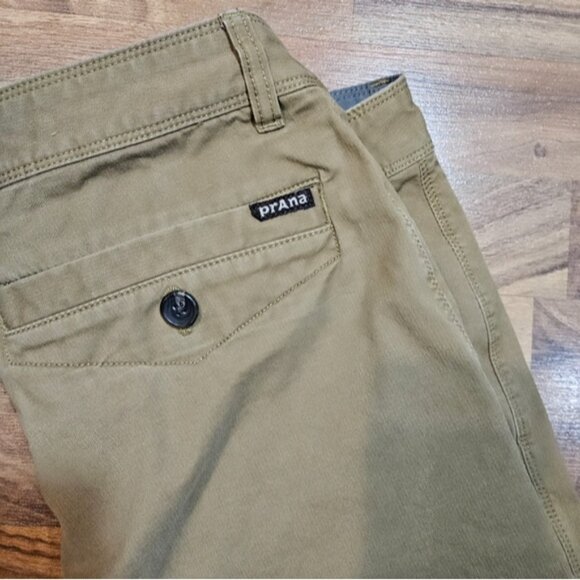 prAna Breathe Straight Fit Pants Men’s Khaki Organic Cotton Coolmax - Picture 3 of 11